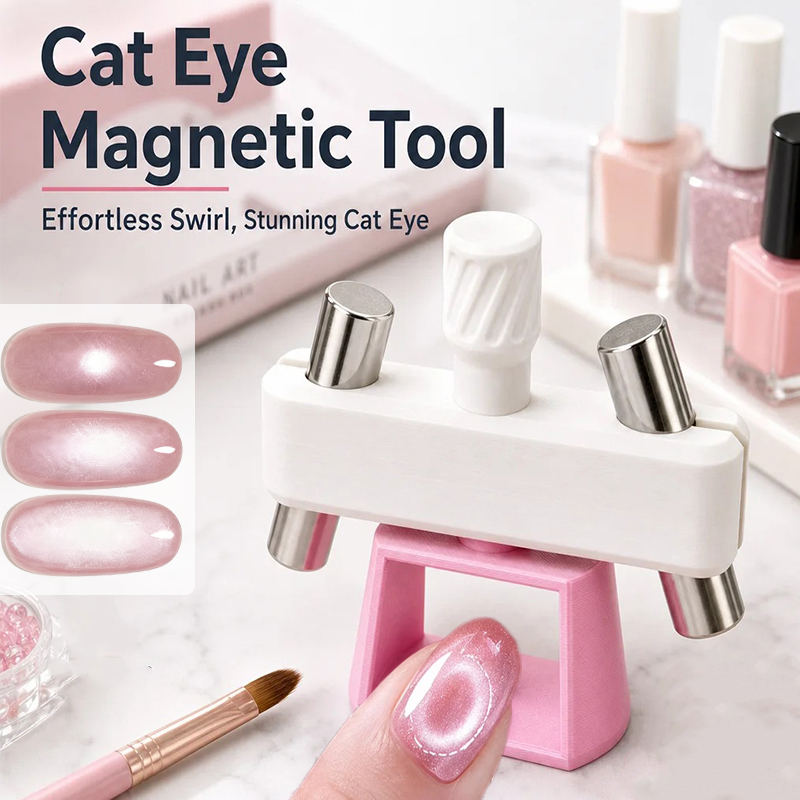 Diy Electronics Starter Kit - Automatisches Katzenaugen-Nagelwerkzeug, superstarker rotierender French-Manicure-Gel-Lack-Glasperlen-Magnet, DIY-Nagelkunst-Werkzeug