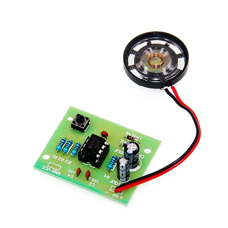 Diy Electronics Components Kit - Professionelles NE555 Türklingel-DIY-Kit - Zweiklangiger Ding-Dong-Klingelton