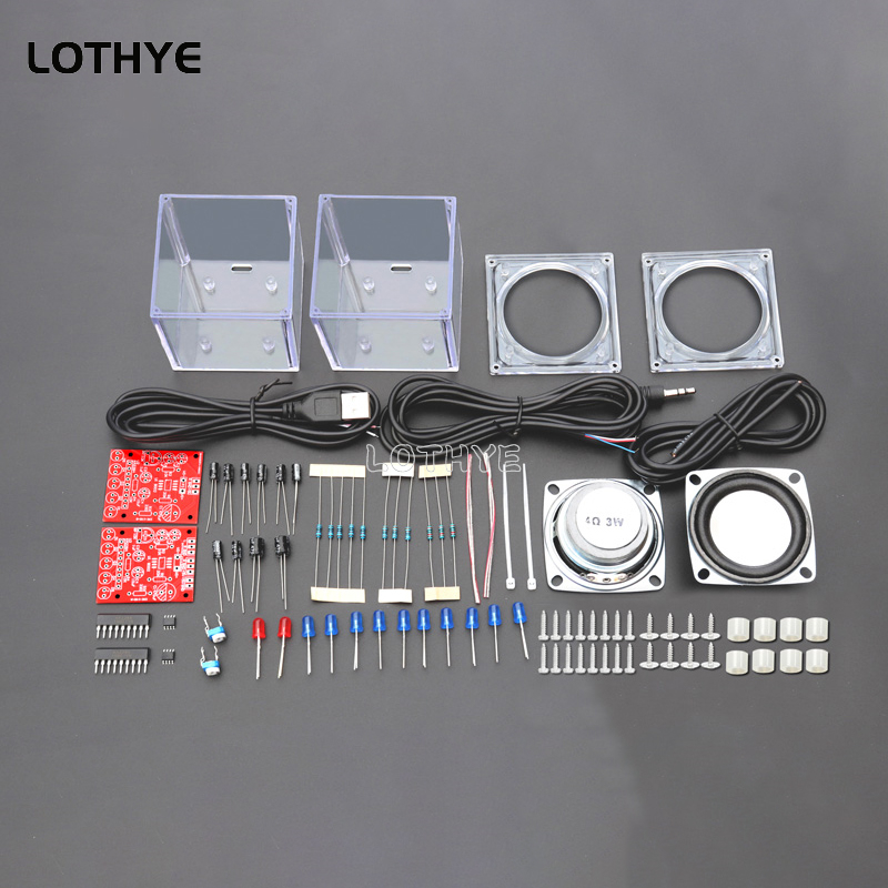 Diy Audio Electronics Kit - DIY Elektronik-Bausatz 2-Kanal Mini-Lautsprecher-Bausatz Kleine Audioteile