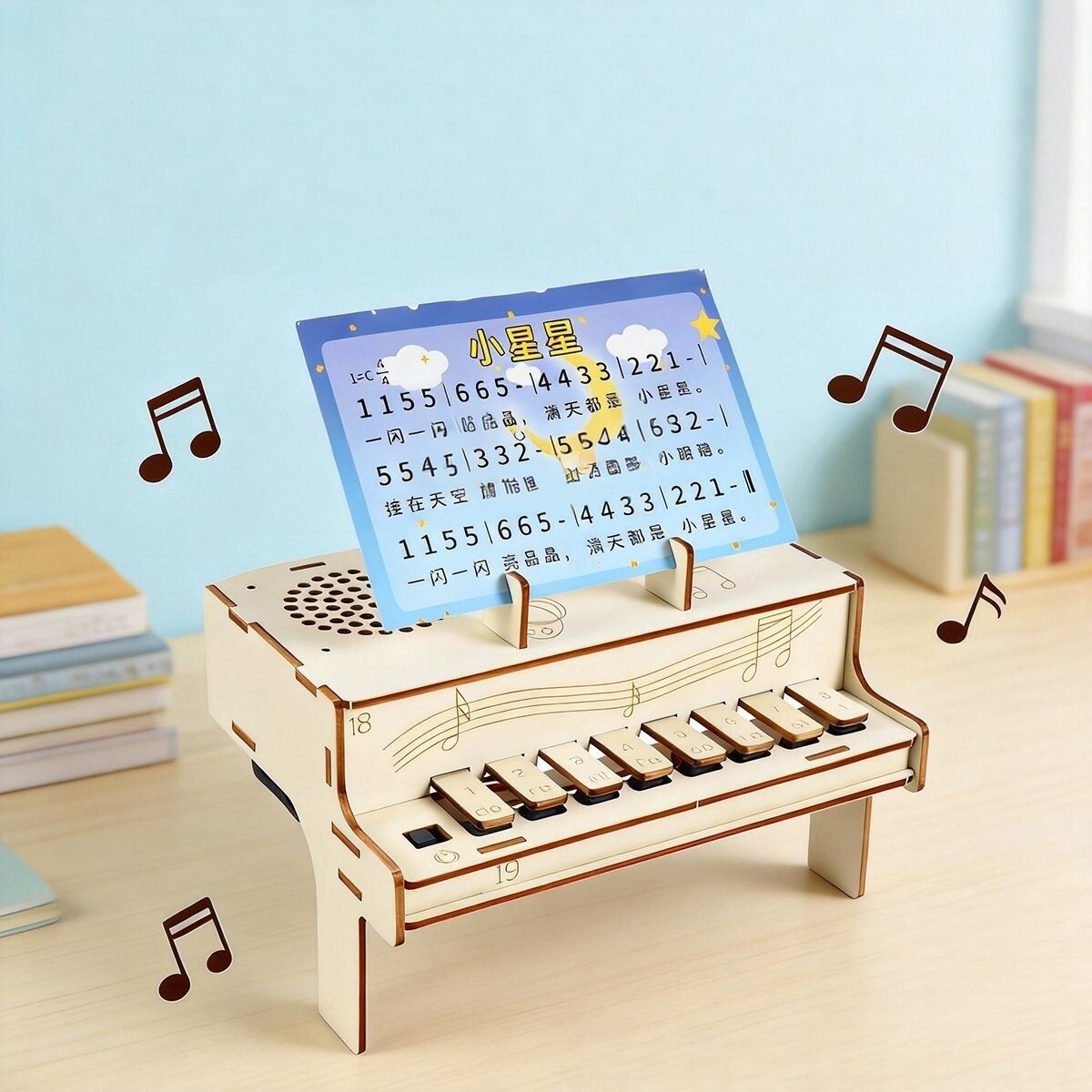 Diy Electronics Kits For Adults - DIY Holz-Elektronisches Klaviermodell STEM-Bausatz Physik-Sound-Experiment Lehrhilfe