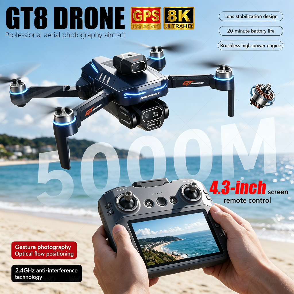 NEUE GT8 HD RC-Drohne 4K Profe – Diy Rc Electronics Bewertung und Preis