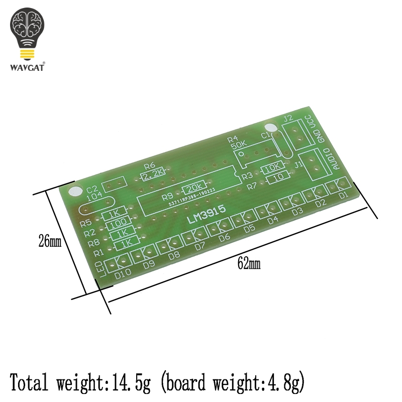 LM3915 DC 9V-12V 10 LED Sound  – Diy Audio Electronics Kit Bewertung und Preis
