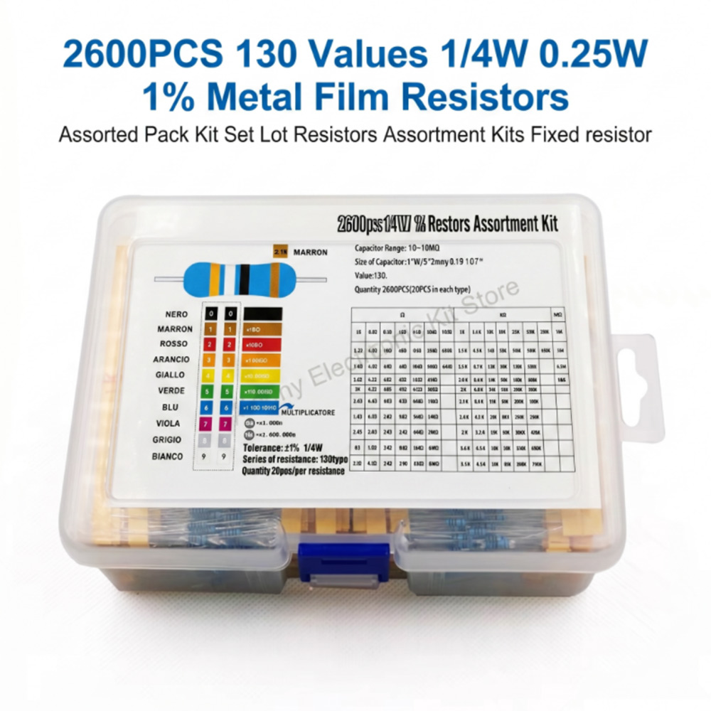 2600 Stück Metallfilm-Widerstä – Diy Electronics Components Kit Bewertung und Preis