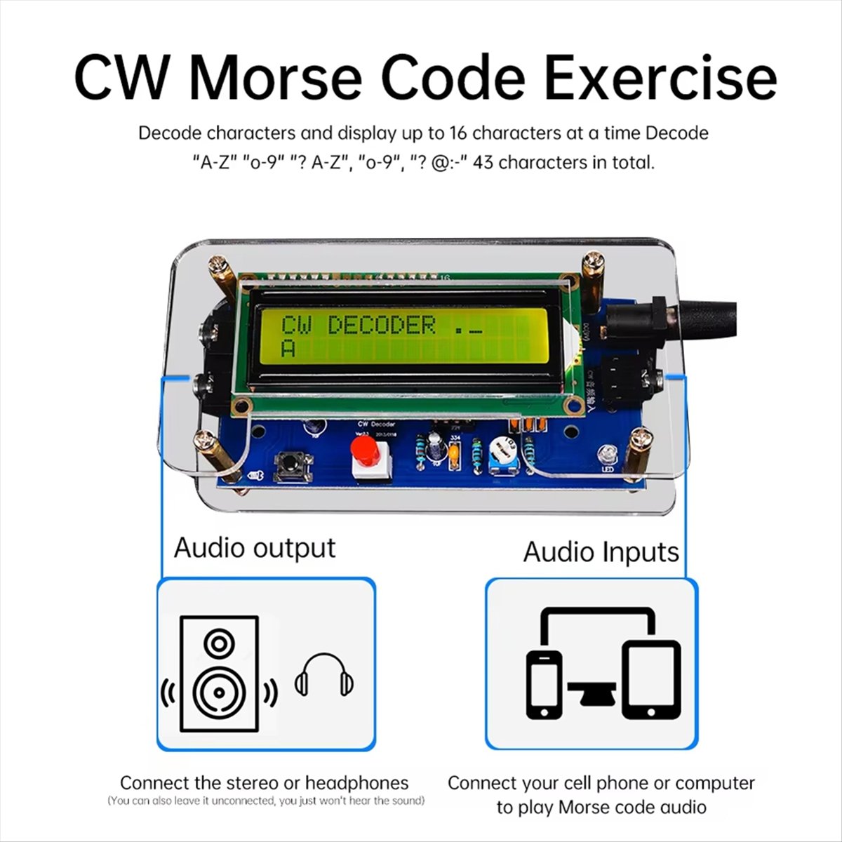 HDL DC9V CW Morsecode-Decoder  – Diy Audio Electronics Kit Bewertung und Preis